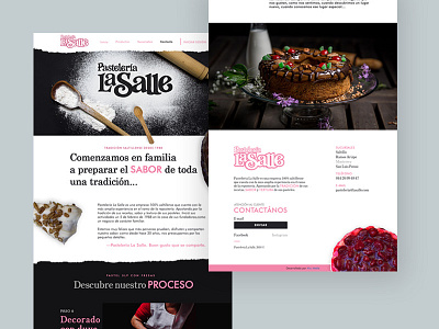 Pastelería La Salle - Home cakes design home page laptop responsive ui ux web design website
