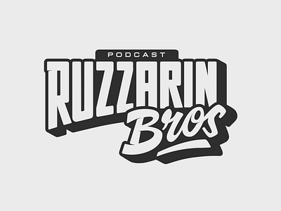 Ruzzarin Bros Logo branding geek lettering logo logo design logotype podcast ruzzarin