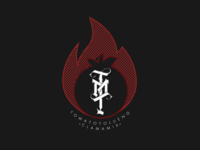 TMT Logo clamato drinks fire lettering letters logo logodesign monogram red symbol tomatoe
