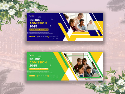 School Admission creative Facebook cover design admission cover admissions facebook cover web banner