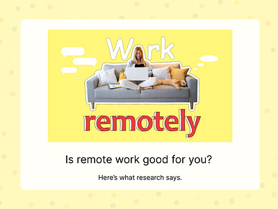 Article cover. Topic "Remote work"