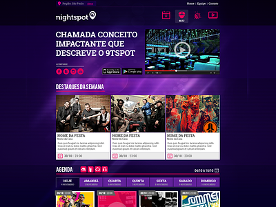 Nightspot design ui ux visual web