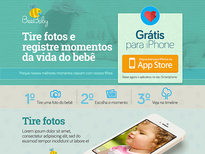 2015 BeeBaby App Landing Page design landing page ui ux visual web website