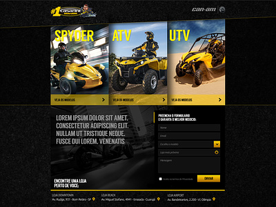 2013 Casarin can-am landing page design landing page ui ux visual web website