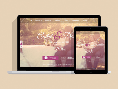 2015 Mecasei.com custom wedding site design ui ux visual web website