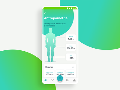 Anthropometry screen app design ui ux visual