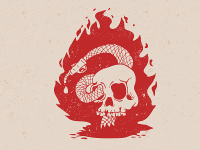 Freedom is a full tank flame grunge illustration kustom kulture motorcycle art skull vector