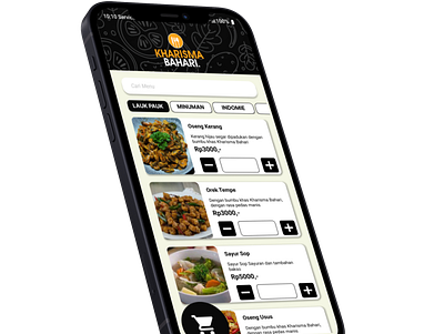 Kharisma Bahari Menu Book graphic design ui design uidesignapp uiux