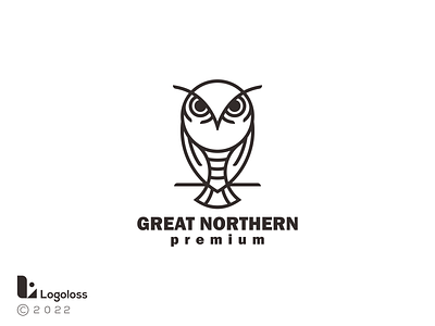 Great Northern Line Art Logo. animal art brand branding design graphic design logo