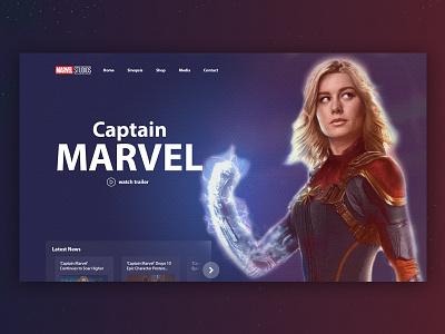 Captain Marvel Landing Page