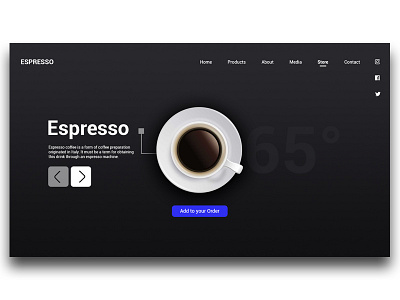 Espresso Web Design flat design landing page product shop ui food ui web ux design web design wordpress