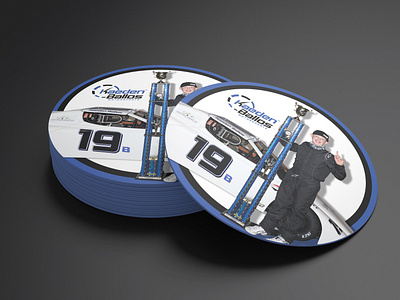 Kaeden Ballos Motorsports  Promotional Coaster Design - Front