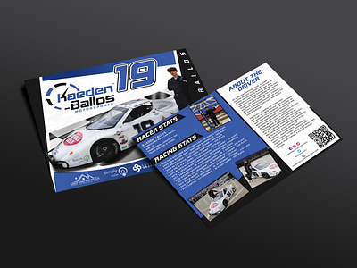 Kaeden Ballos Motorsports  Promotional Hero Card Design