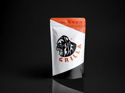 Grilla Logo Design Packaging Mockup