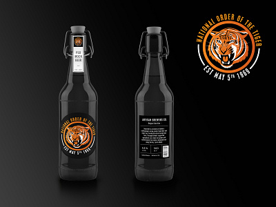 Tiger Logo Bottle Design Mockup branding design graphic design logo packaging