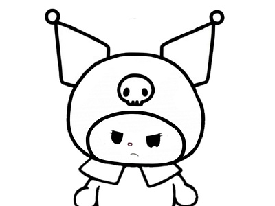 Images for Angry Kuromi Coloring pages