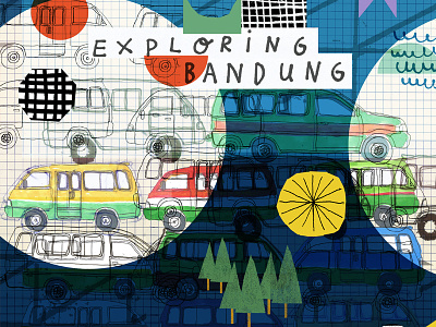 Exploring Bandung by Angkot angkot bandung graphic design illustration
