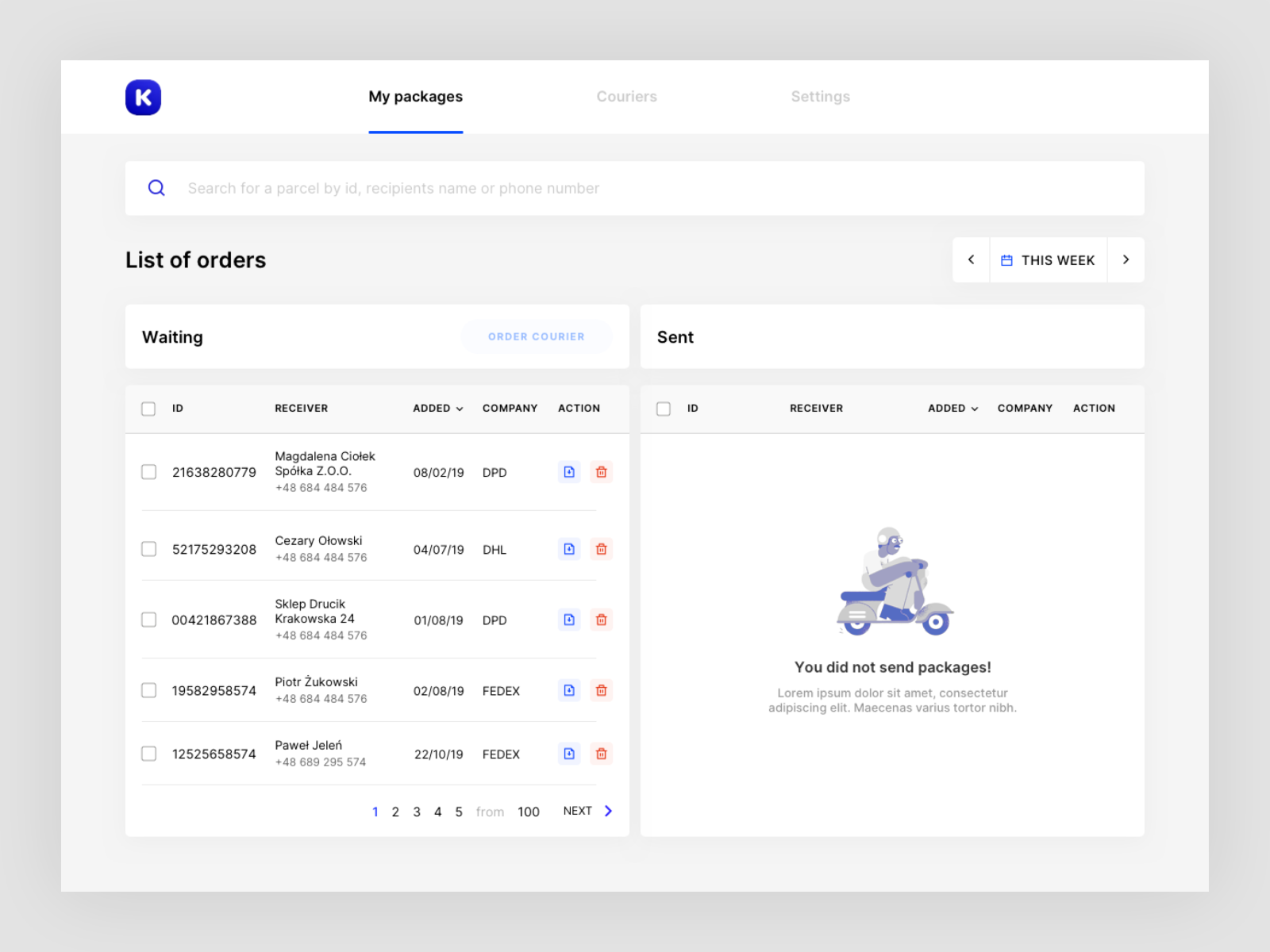 couriers-ordering-list-view-by-bartek-gadzina-on-dribbble