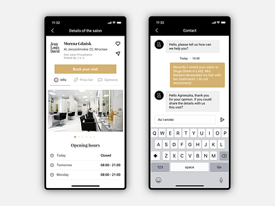 JLD- Hairdressing salon app. Details and chat.