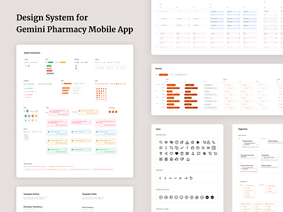 Gemini Pharmacy Design System app button cta design design system minimal system ui web app