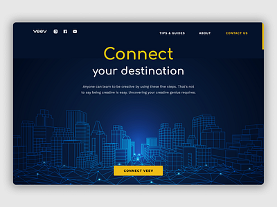 Connect your destination. Hero section v2. app branding button cta design illustration logo minimal tabbar ui