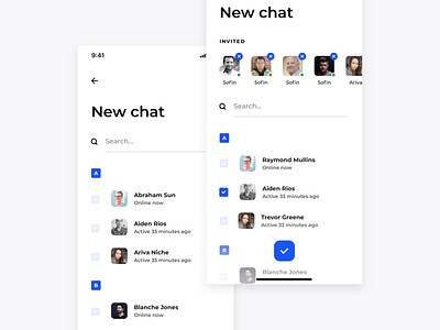 Skype redesign concept- New Group Chat 2/2 app chat design group chat messenger minimal mobile redesign ui uploading