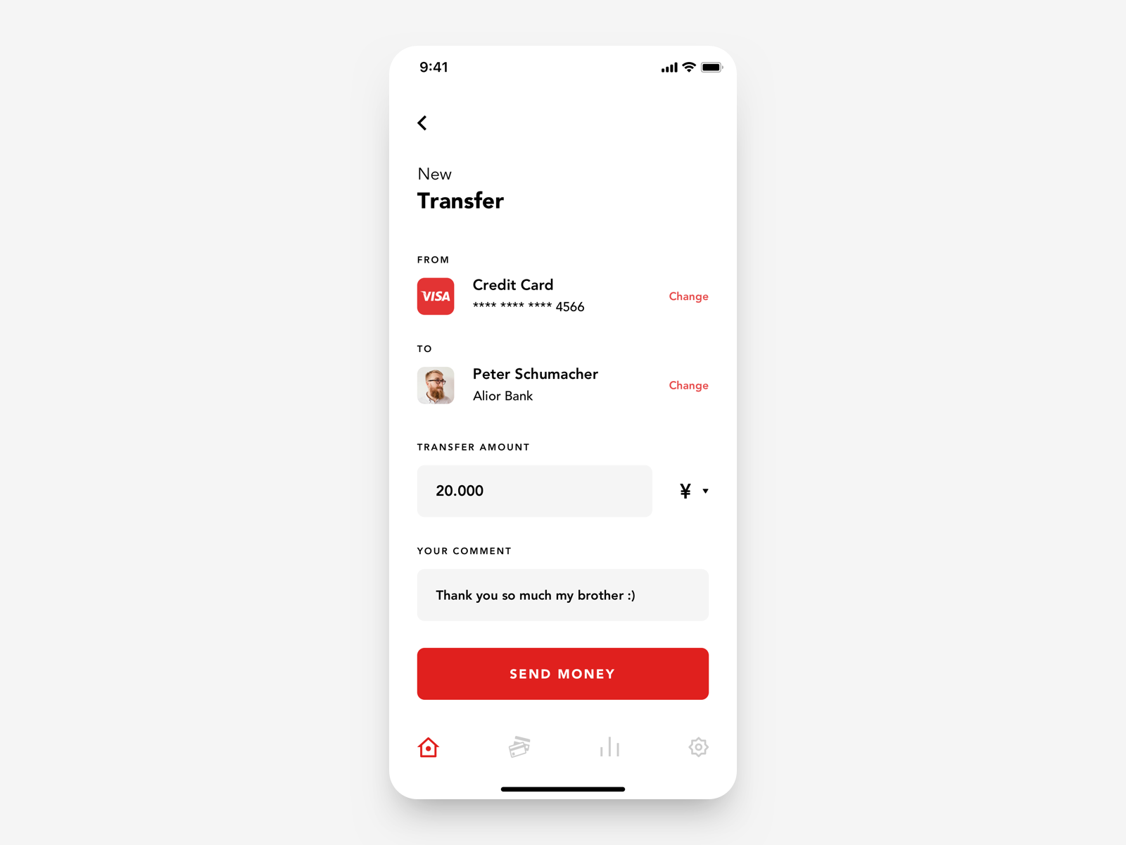 Santander App redesign concept New transfer by Bartek Gadzina on Dribbble