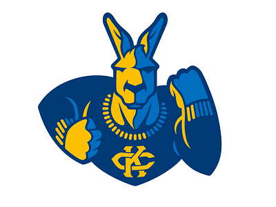 UMKC Roo animal college illustration kangaroo logo mascot design