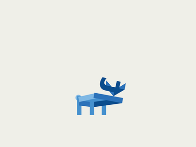 SaaS logo animal blue elk letterforms logo saas type