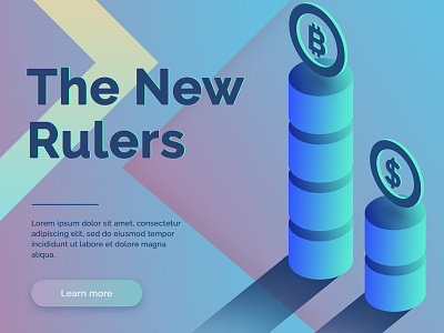 The New Rulers - Ui 005 bitcoin crypto design gradient illustration isometric ui