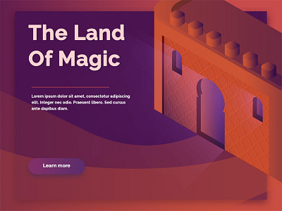 The Land Of Magic - UI 009 design gradient illustration isometric magic morocco ui uidesign
