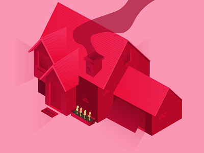 Isometric House gradient house illustration isometric landing ui uidesign ux ux design web