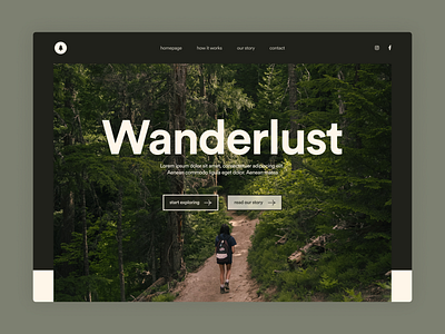 Concept - Hiking Trails adobe xd adobexd agency branding concept design figma hero herosection hiking interface nature section ui uidesign ux uxdesign web website