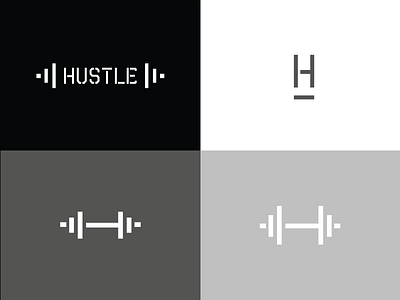 Hustle Extras branding dribbble exercise fitness health logos sports stencil training typography