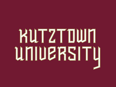 Kutztown University Wordmark branding design logo type design type dribbble typography