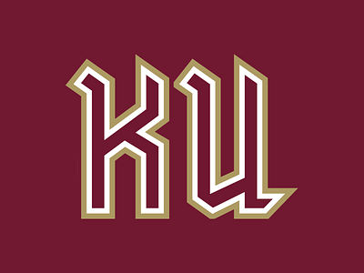 Kutztown University Wordmark 2 blackletter branding design graphic design lettering sports sports design type typography