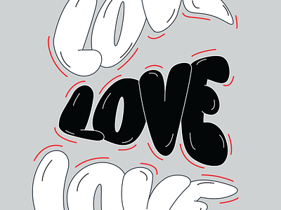 Love design handlettering handtype illustration lettering type typography vector