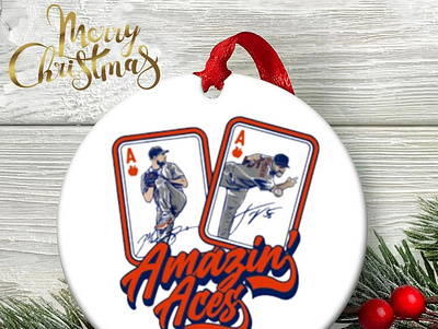 Max Scherzer and Justin Verlander Amazin' Aces ornament ornament