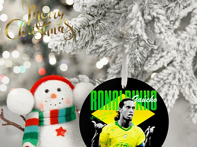 Ronaldinho Brazil Football signature ornament