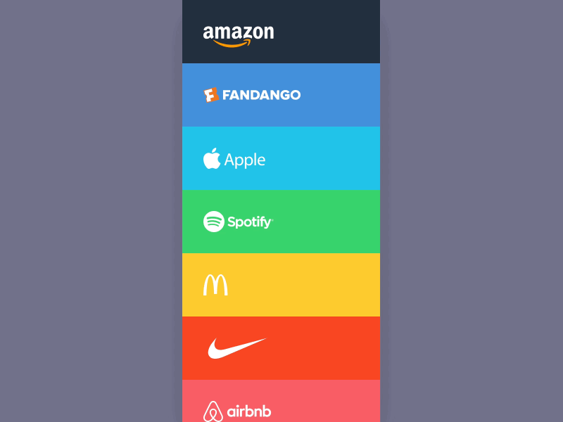 Giftcard App animation checkout giftcard ios list motion pademobile
