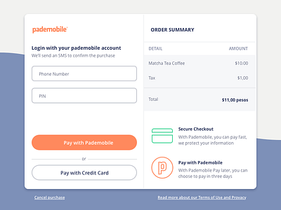 Pademobile Checkout