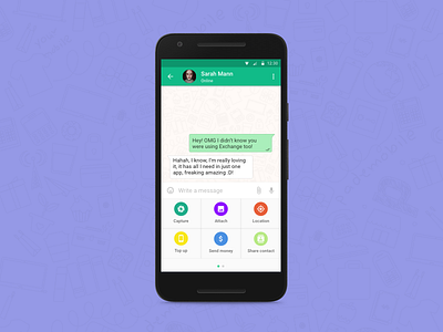 Exchange Messenger android app design ios messenger ui ux