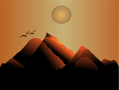 Mountains creative design graphic design illustration realistic vector