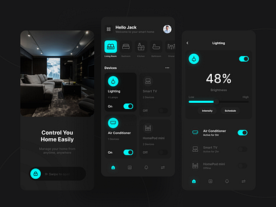 Smarthouse App app app concept app design concept design product design smart home smart home app ui ui design uiux user interface user interface design ux