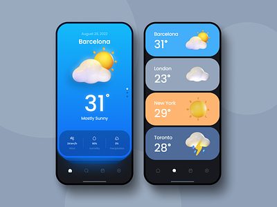 Weather App app app concept concept design product design ui ui design ui inspiration uiux uix user interface user interface design ux weather app