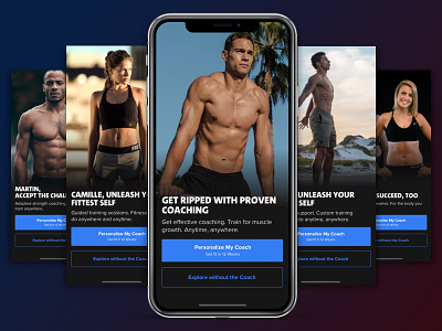 Welcome Page app bodyweight coach exercise fitness freeletics onboarding sport training welcome