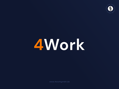4Work • Logotype [2019] branding clean color design digital logo minimal typography ui ux