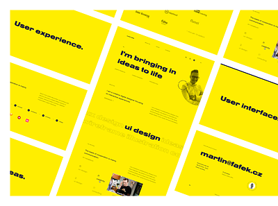 Martin Fafek • Portfolio Website Concept [2020] branding color creative design digital experiece font grid interface layout logo personal pixel portfolio solution typography ui user ux yellow