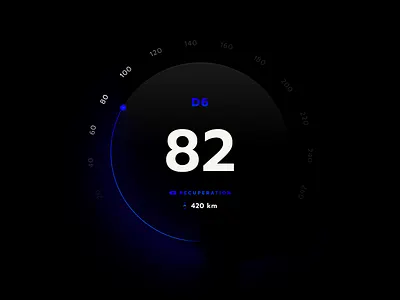 Cluster design practice #1 automotive car circle clean cluster cluster design color design desinger digital drive font minimal range speed typography ui ux