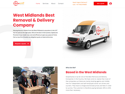 Removal and Delivery website design